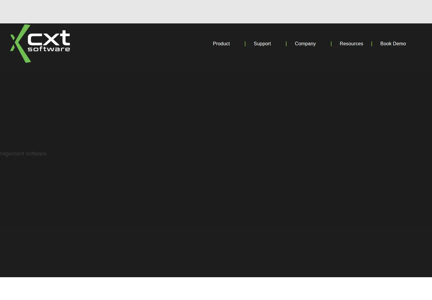 Captured homepage of cxtsoftware.com in the current scan