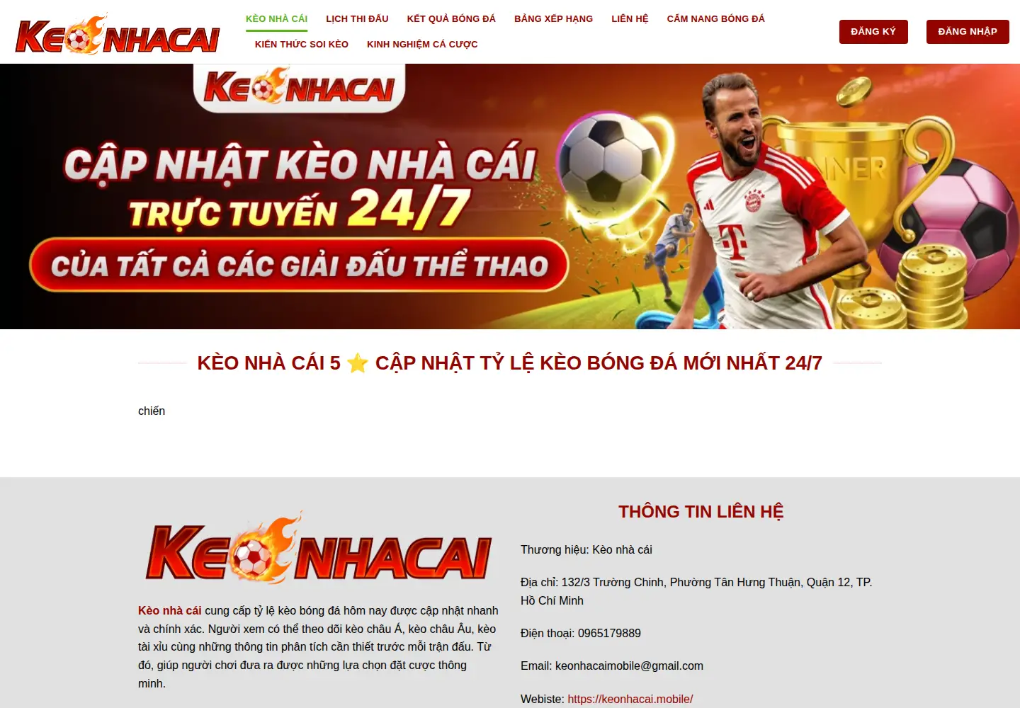 Screenshot of keonhacai.mobile