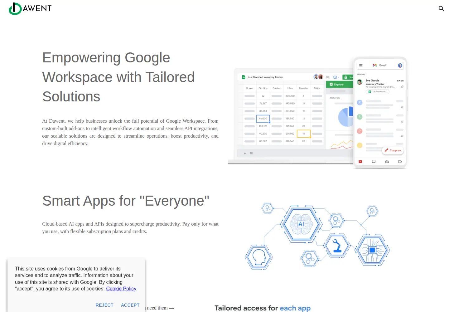 Screenshot of dawent.com