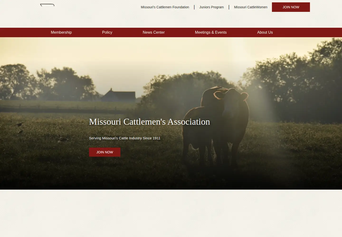 Screenshot of mocattle.org