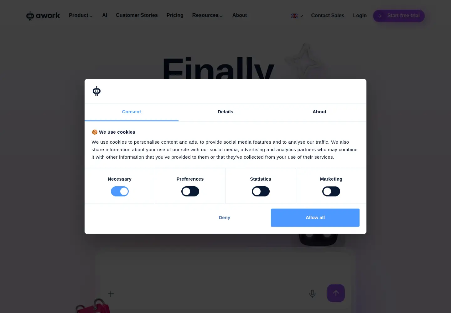 Screenshot of awork.com