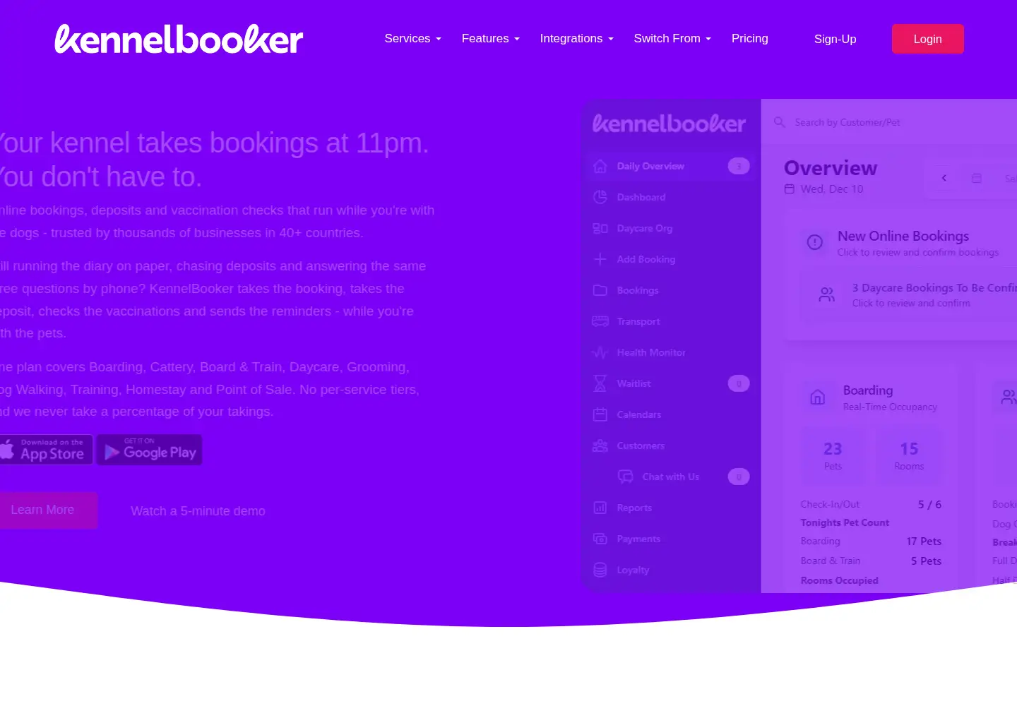 Screenshot of kennelbooker.com