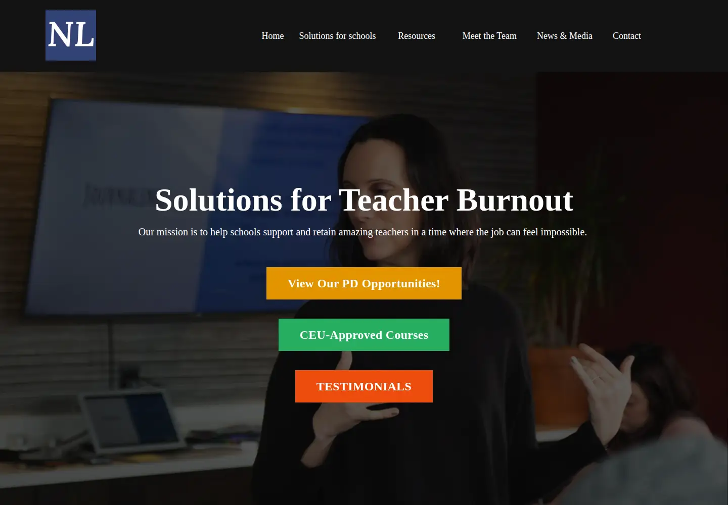 Screenshot of northshorelearning.org