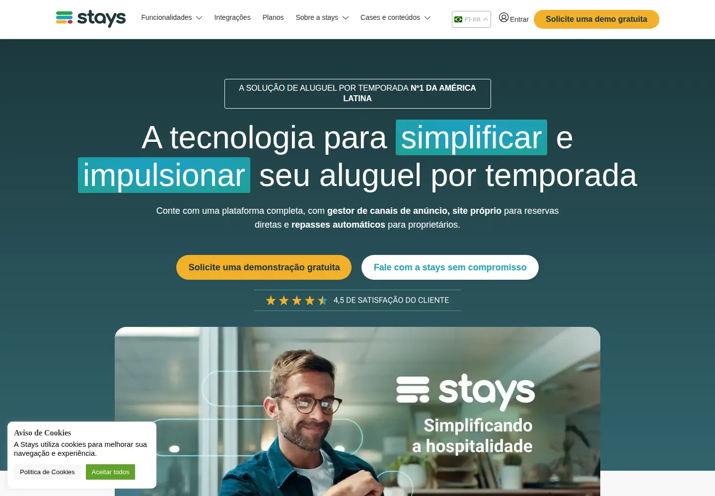Screenshot of stays.net
