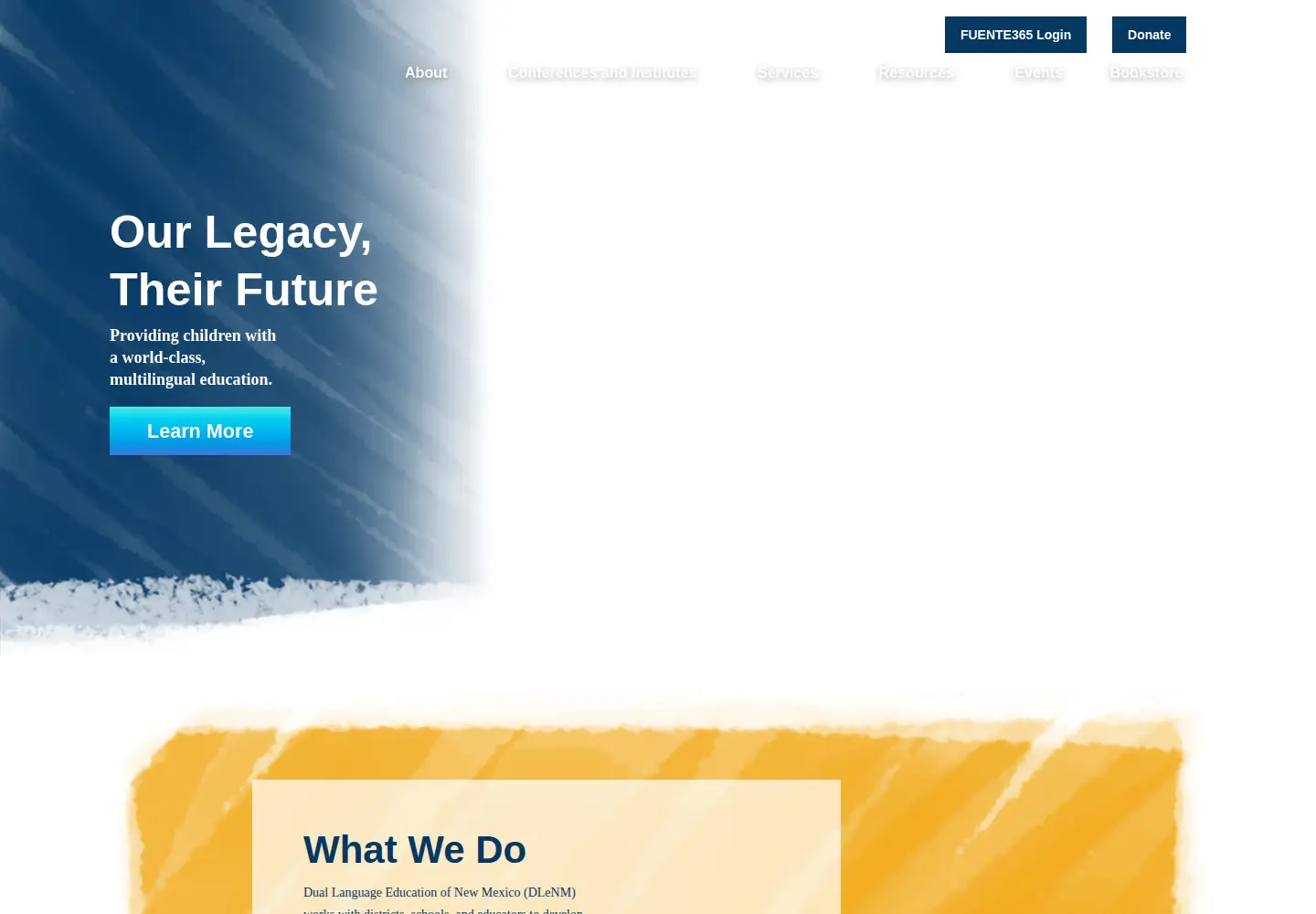 Screenshot of dlenm.org