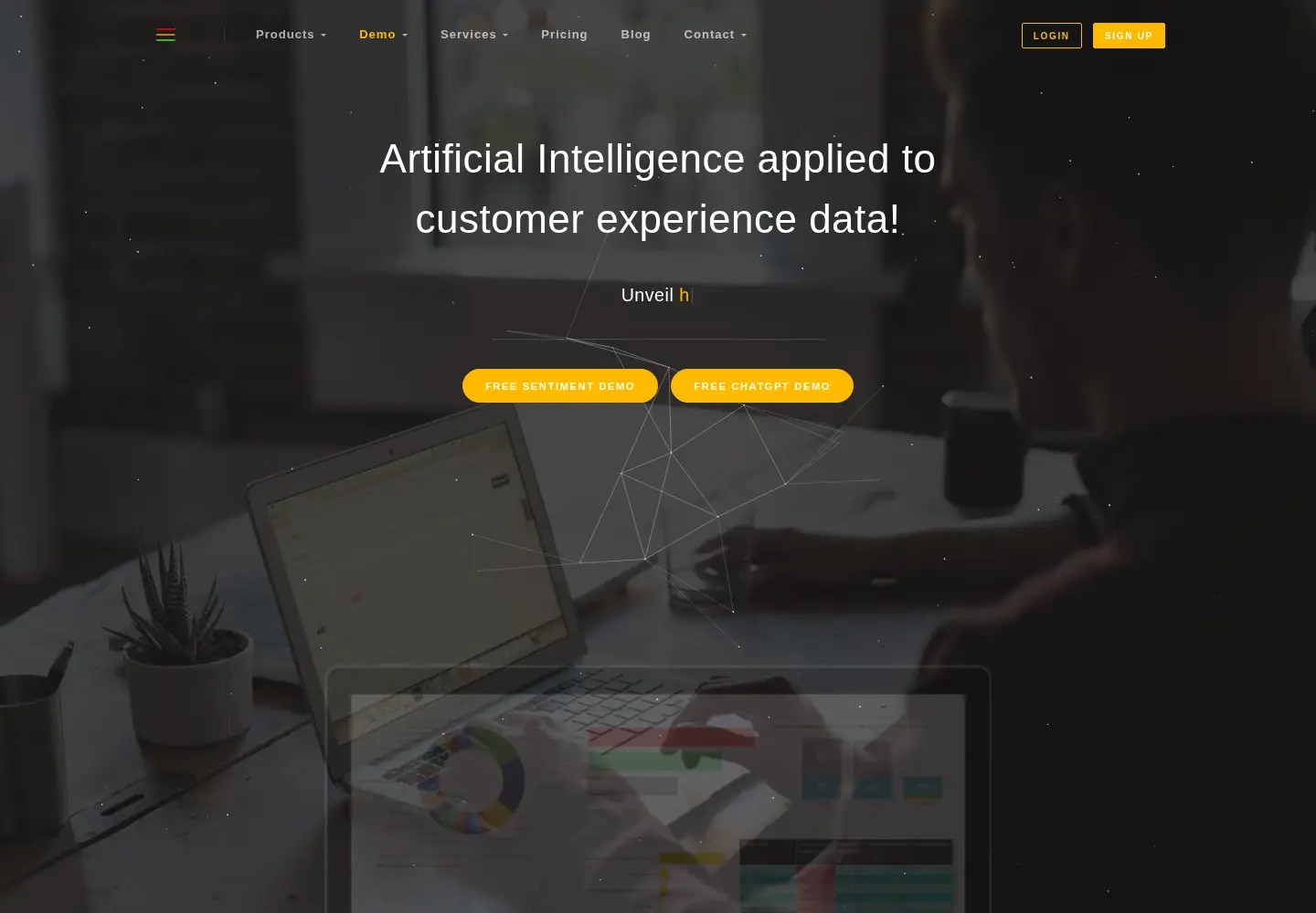 Screenshot of text2data.com