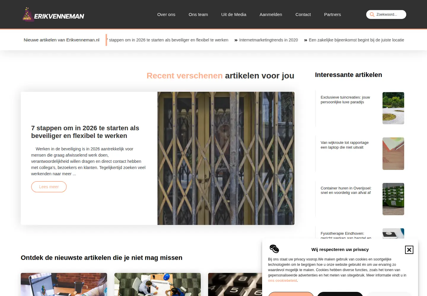Screenshot of erikvenneman.nl