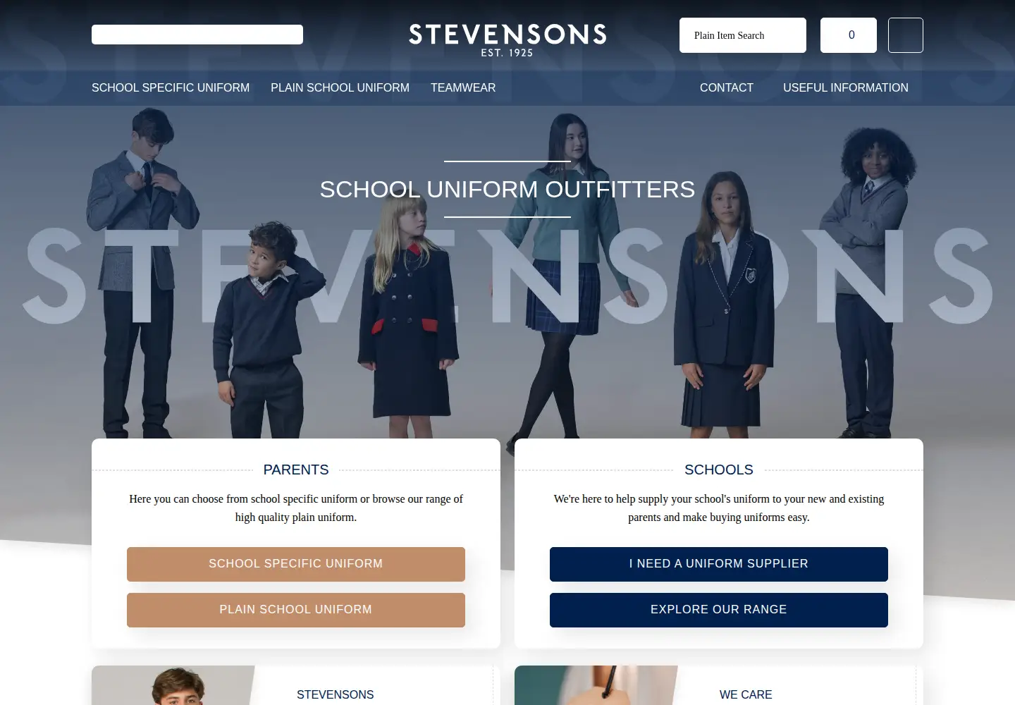 Screenshot of stevensons.co.uk