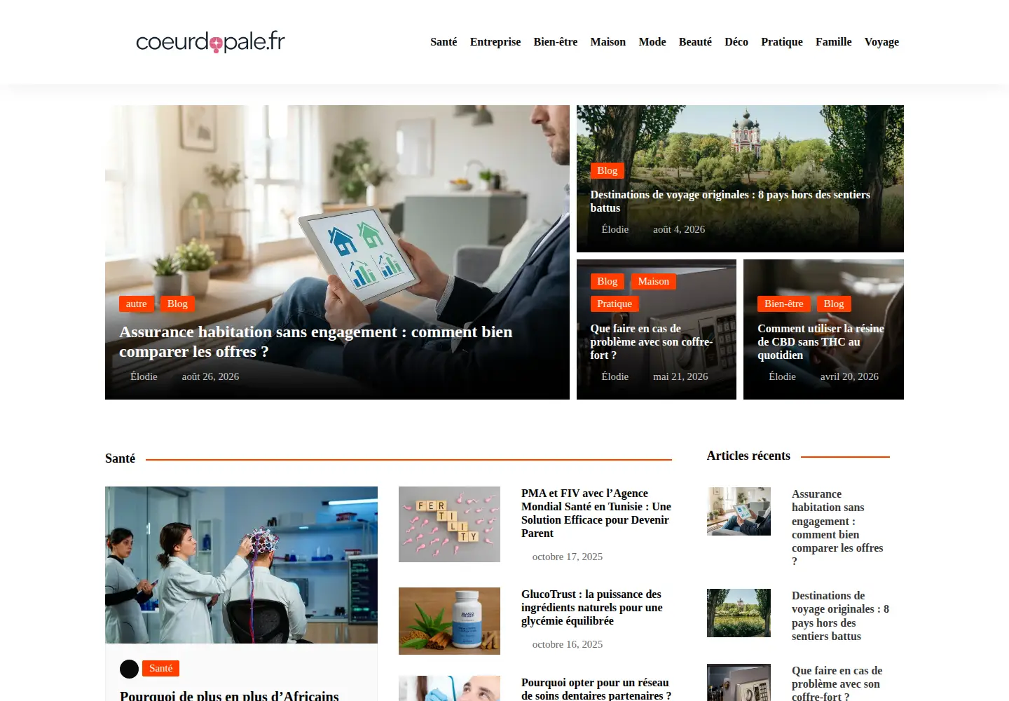 Screenshot of coeurdopale.fr