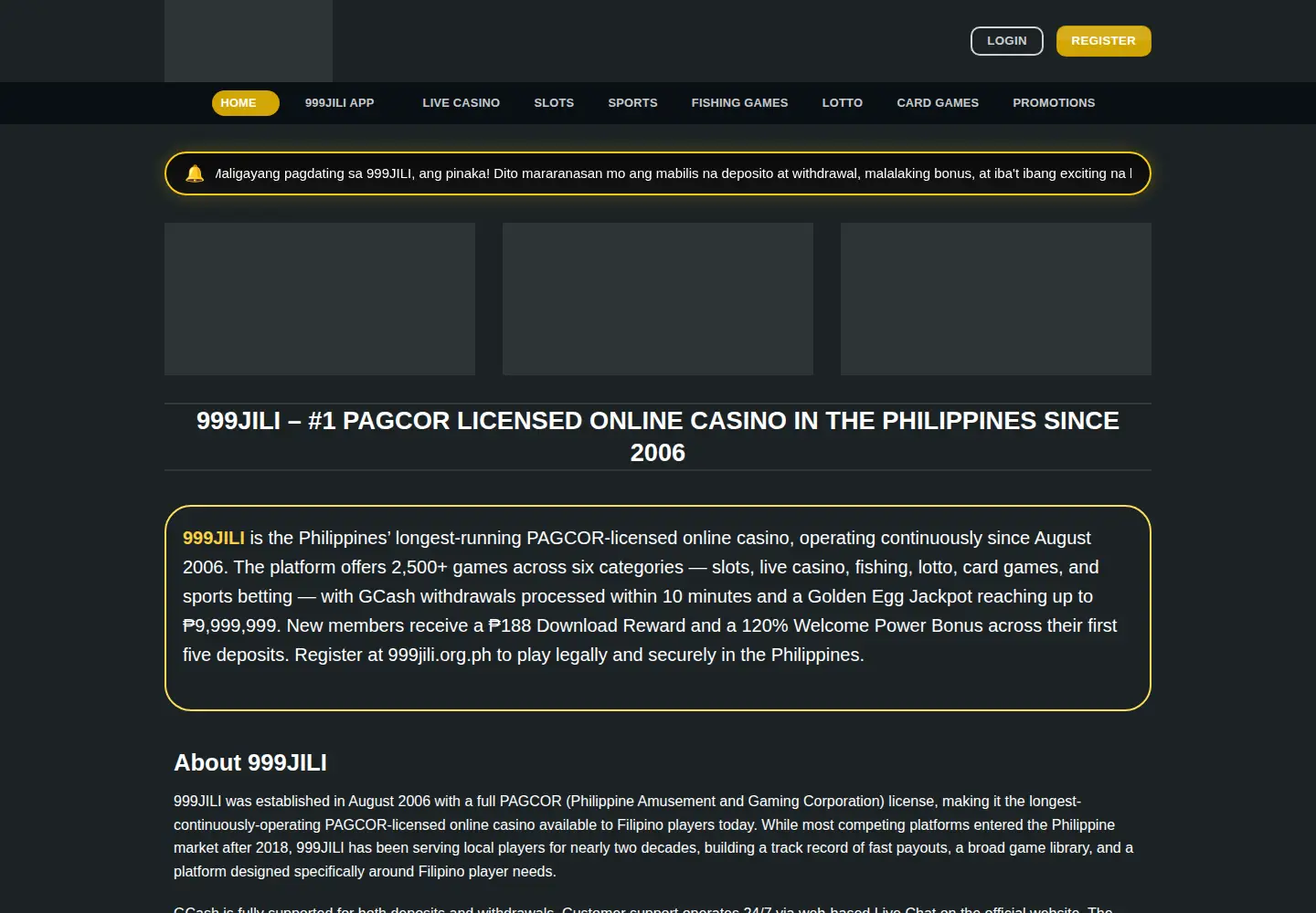 Screenshot of 999jili.org.ph