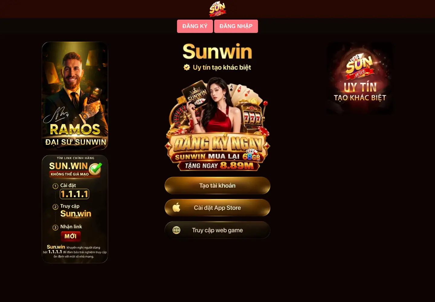 Captured homepage of sunwin17.org in the current scan