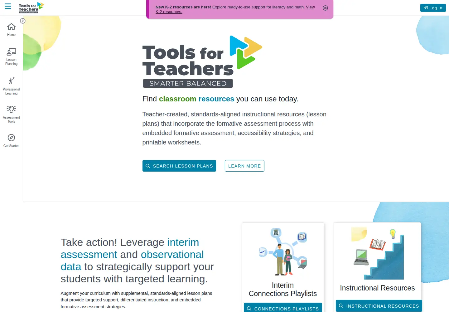 Screenshot of smartertoolsforteachers.org