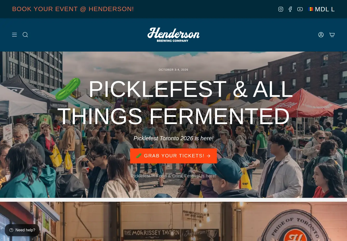 Screenshot of shophendersonbrewing.com