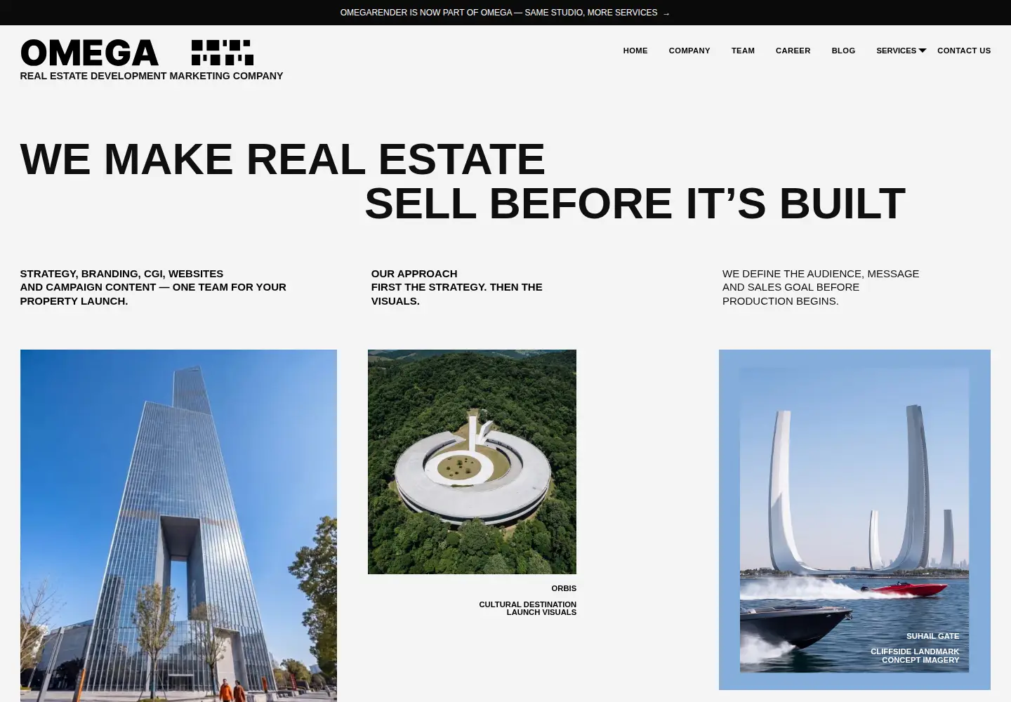 Screenshot of omegarender.com