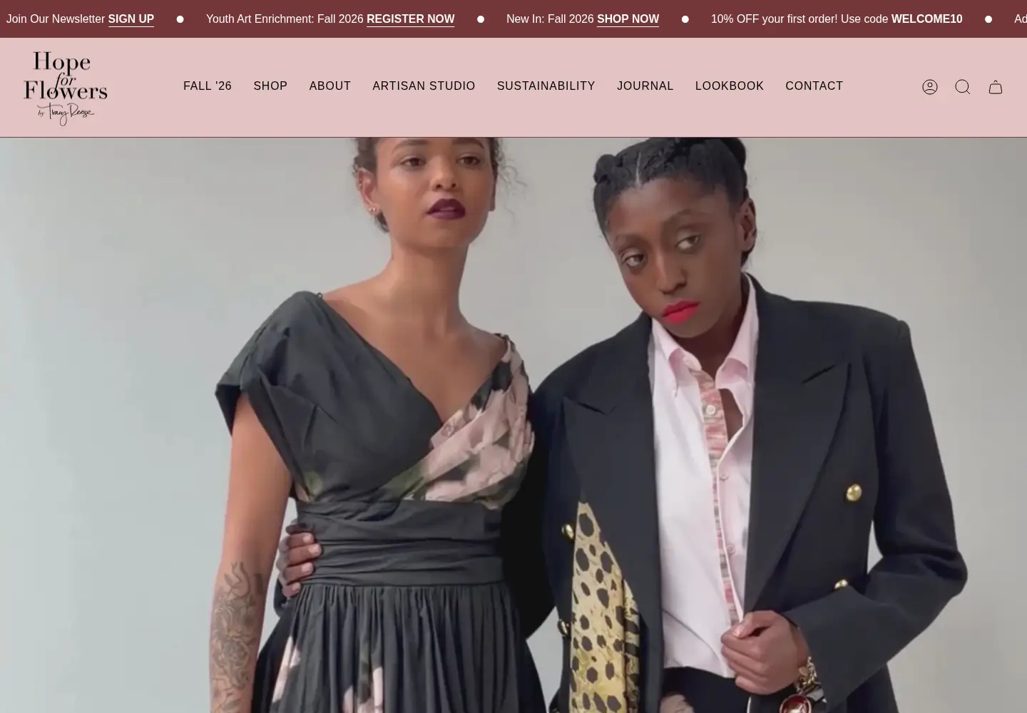 Screenshot of hopeforflowers.com
