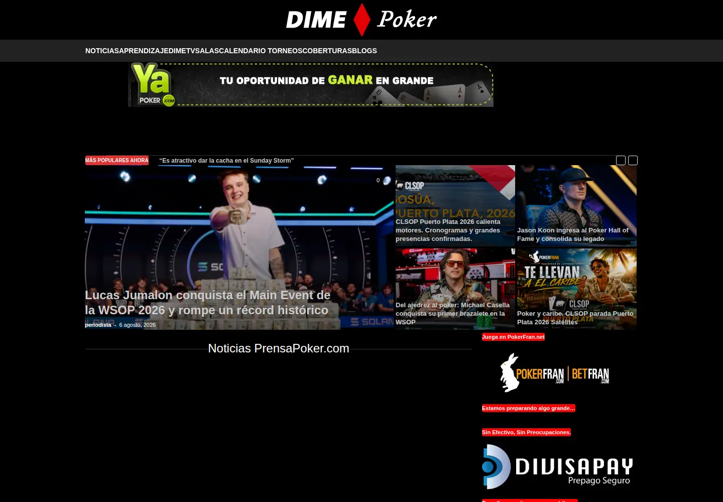 Screenshot of dimepoker.cl