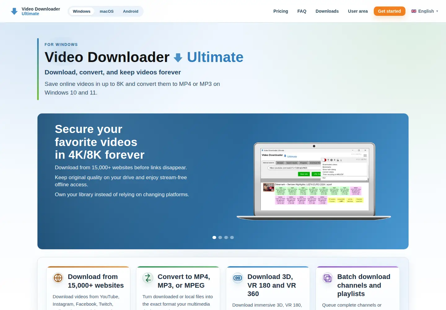 Screenshot of videodownloaderultimate.com
