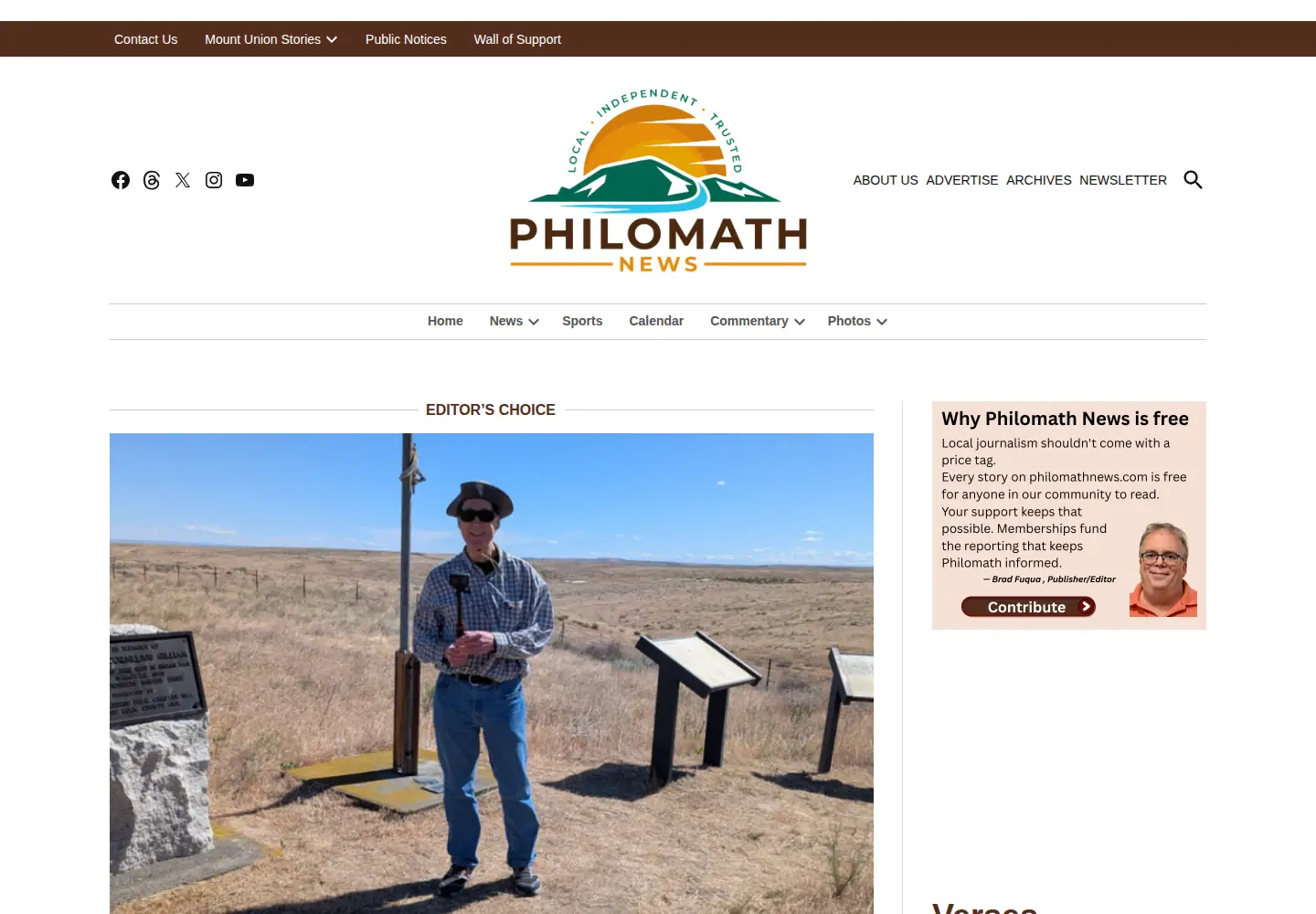 Screenshot of philomathnews.com