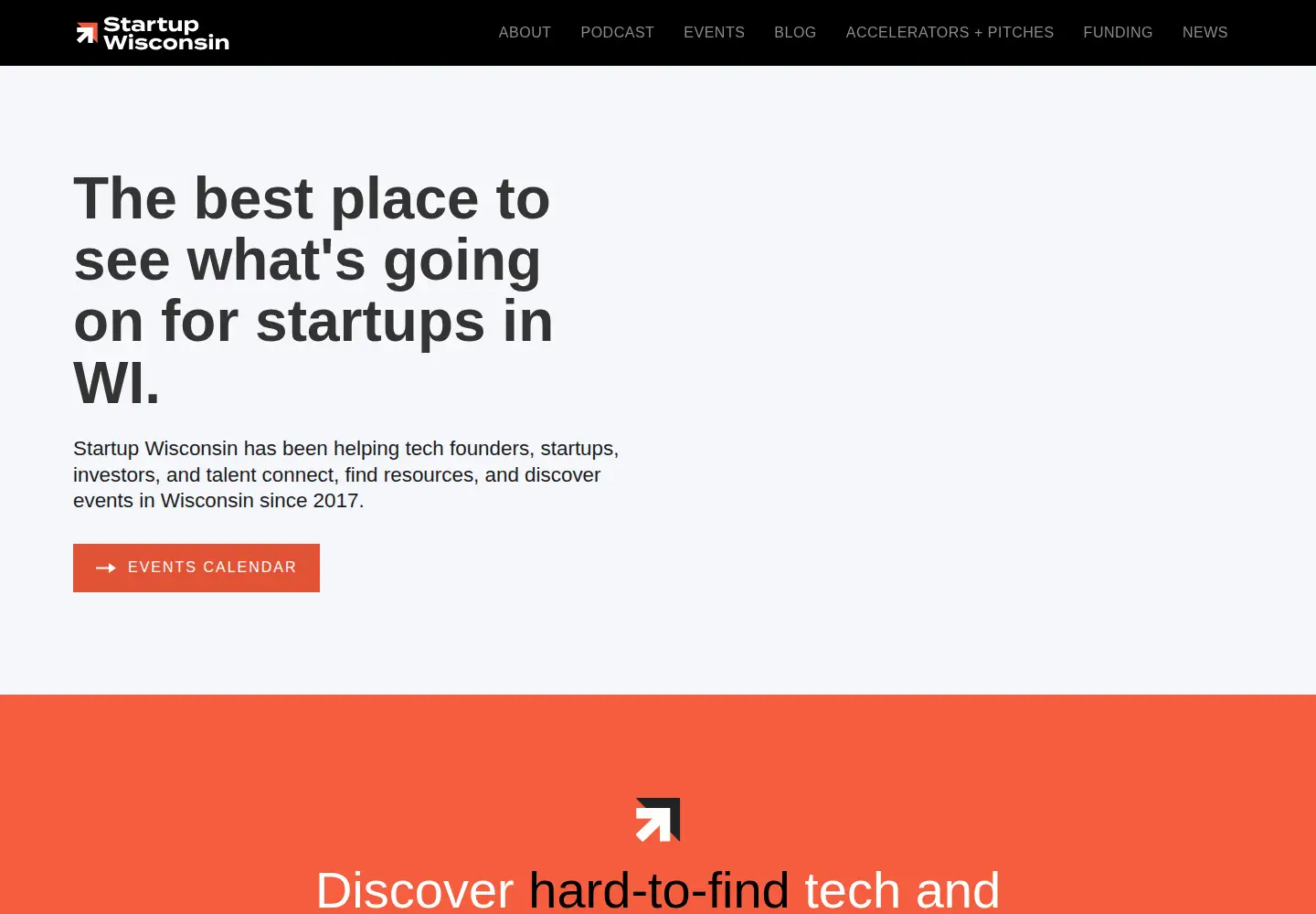 Screenshot of startupwi.org
