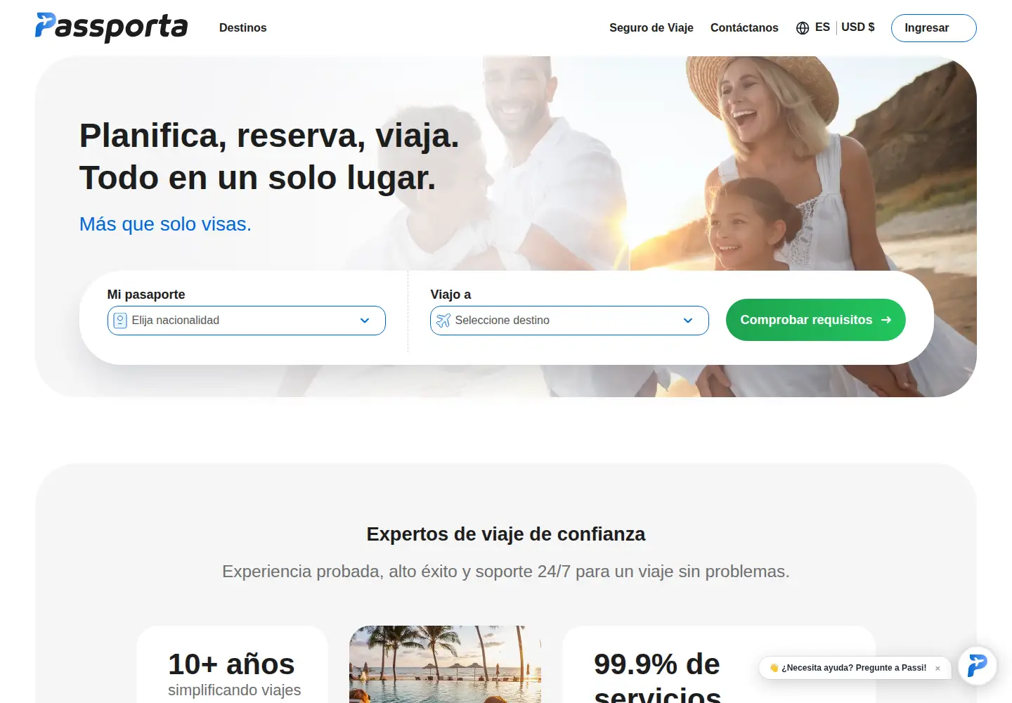 Screenshot of e-visado.es