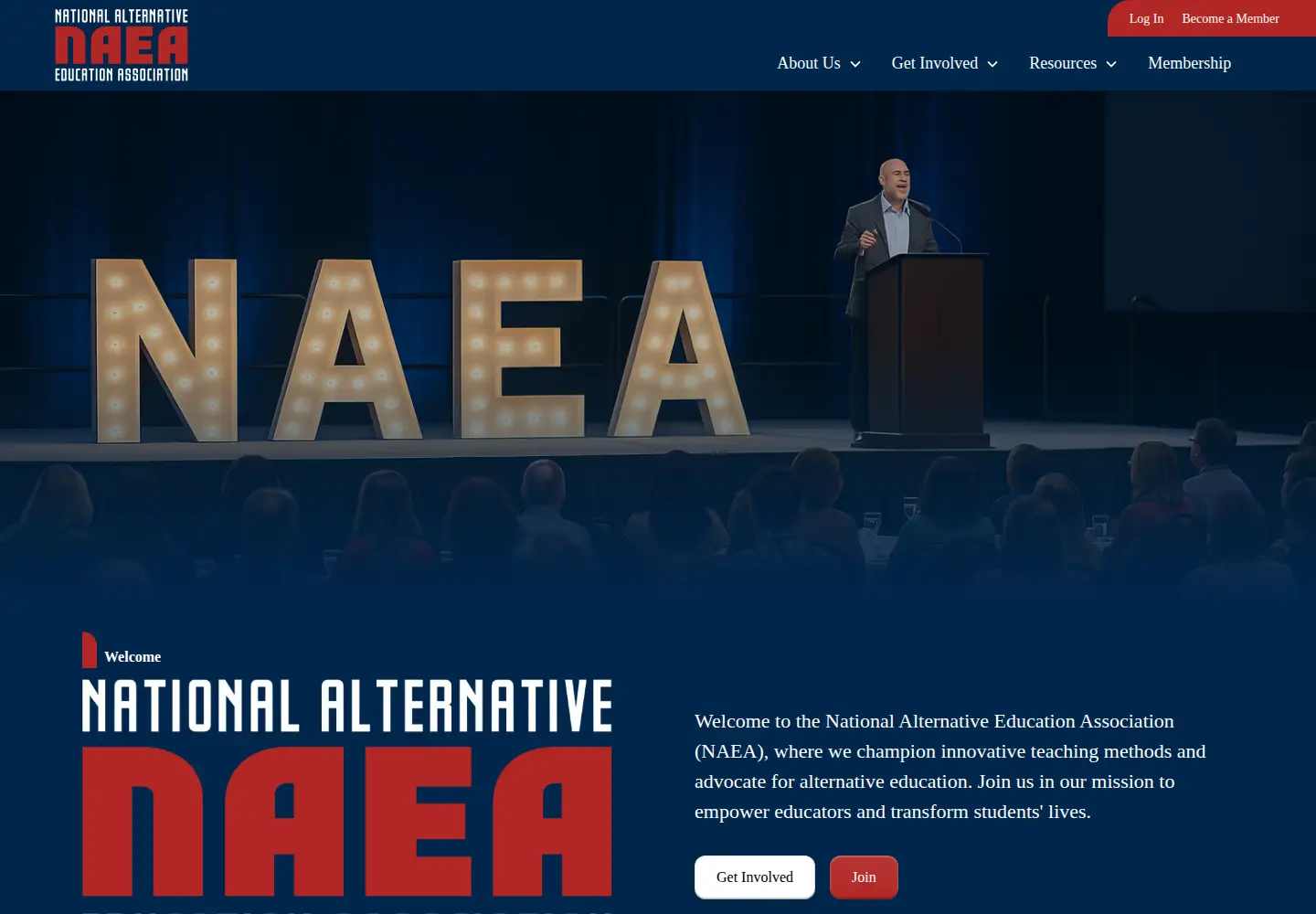 Screenshot of the-naea.org