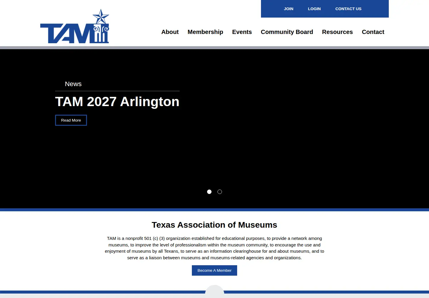 Screenshot of texasmuseums.org