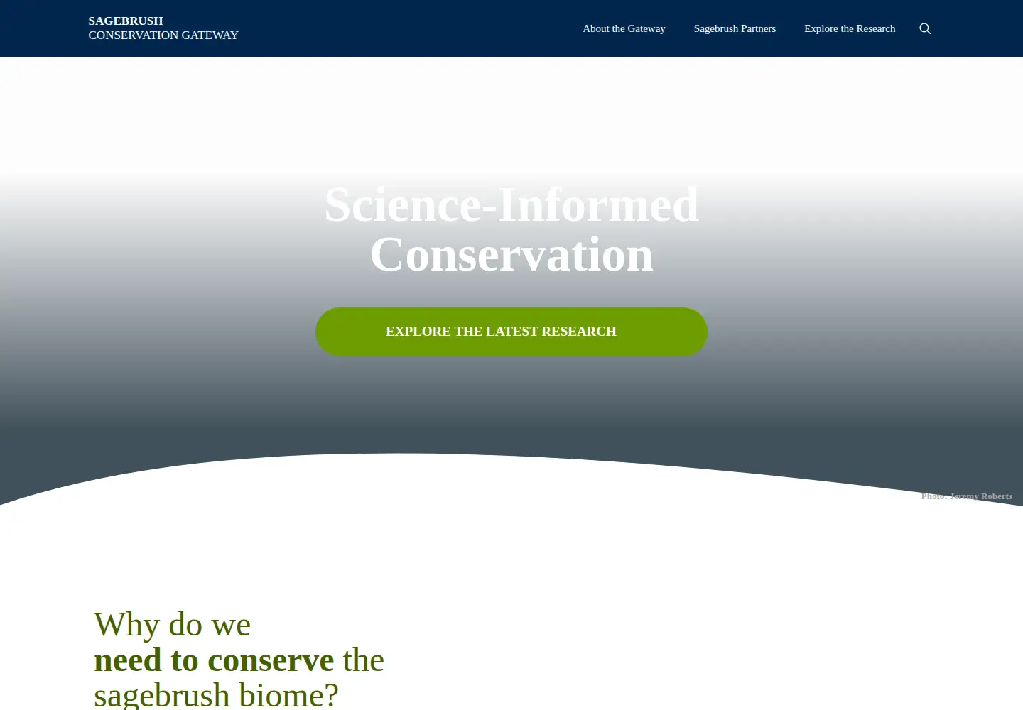 Screenshot of sagebrushconservation.org