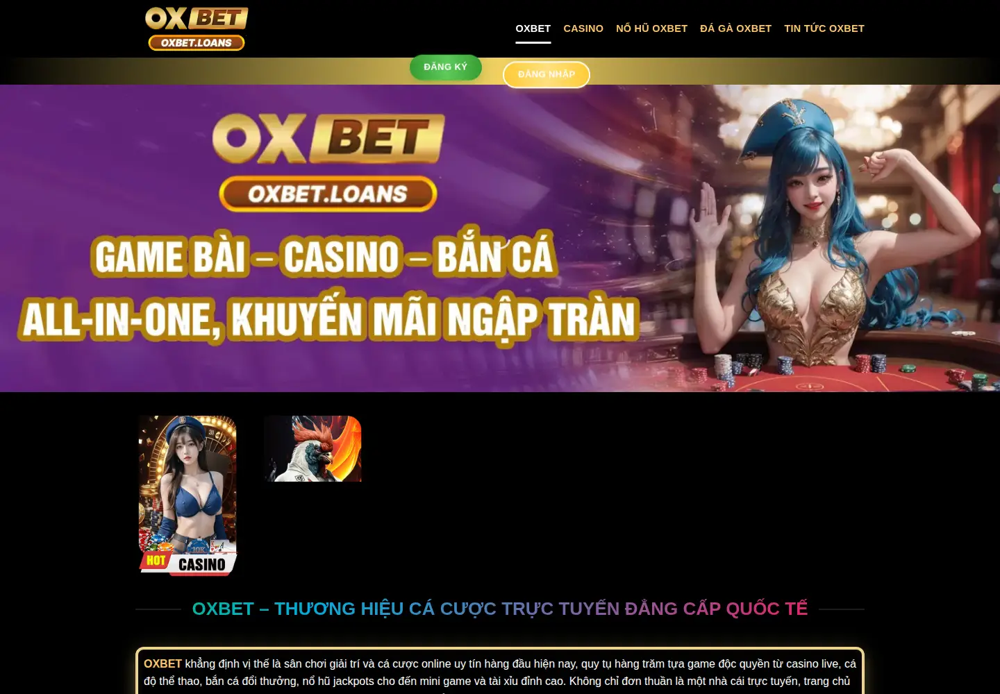 Screenshot of oxbet.loans