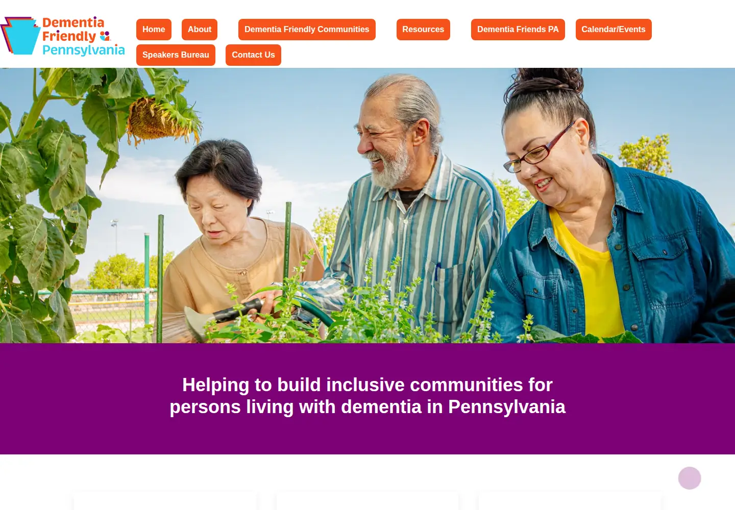 Screenshot of dementiafriendlypa.org