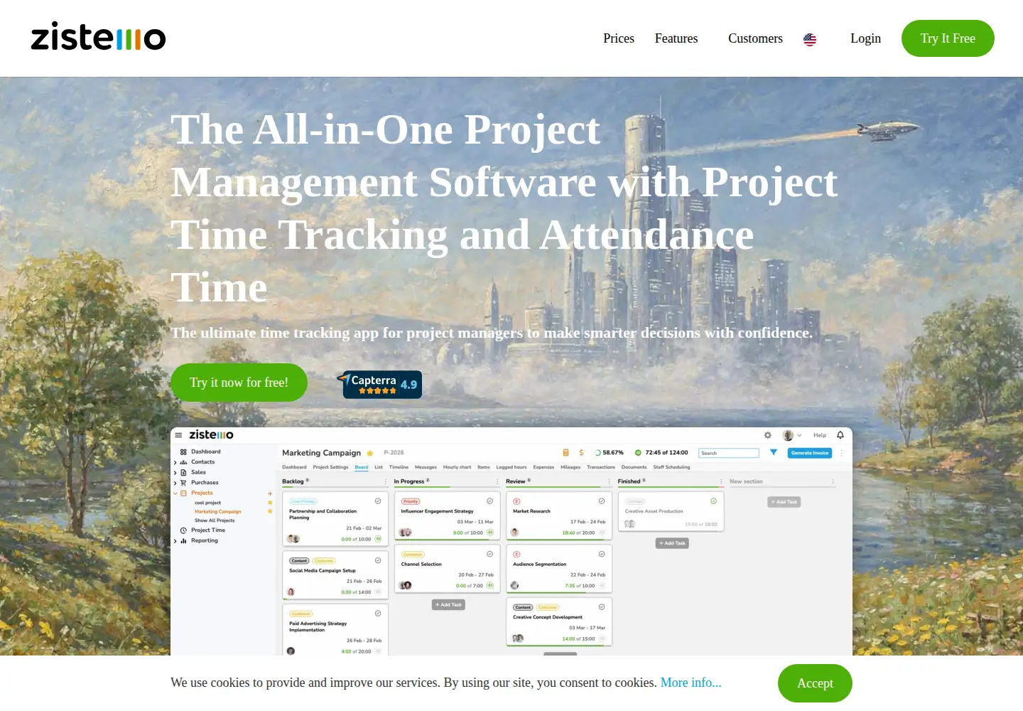 Screenshot of zistemo.com