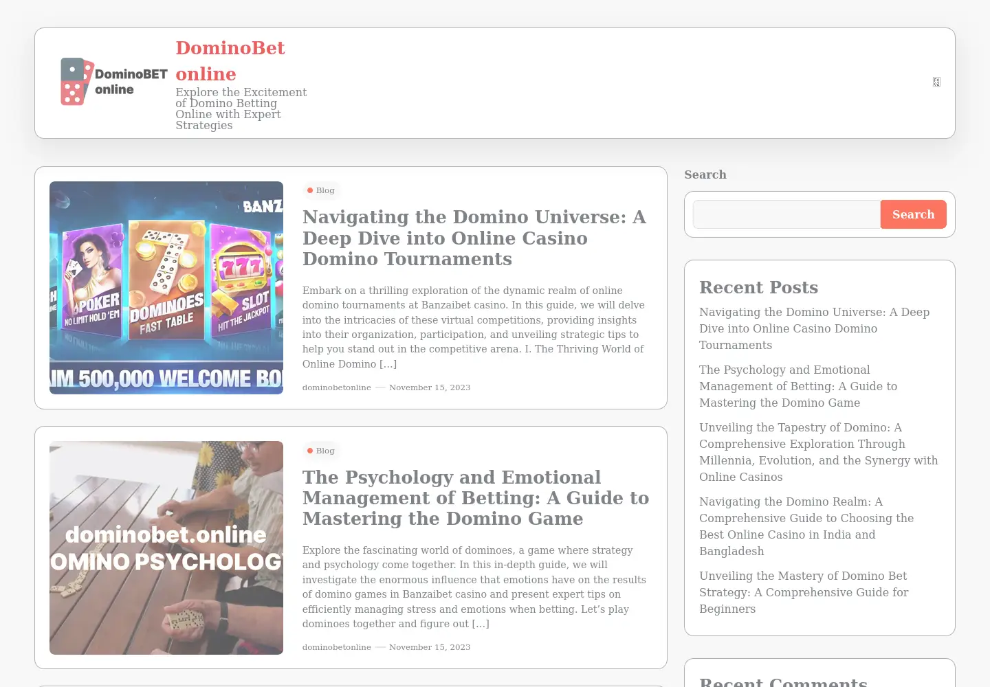 Screenshot of dominobet.online