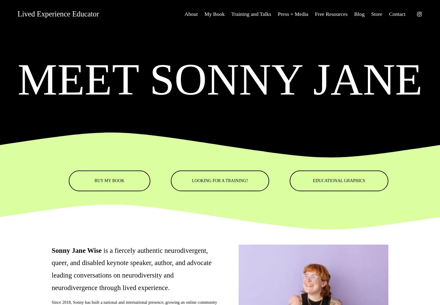 Screenshot of livedexperienceeducator.com