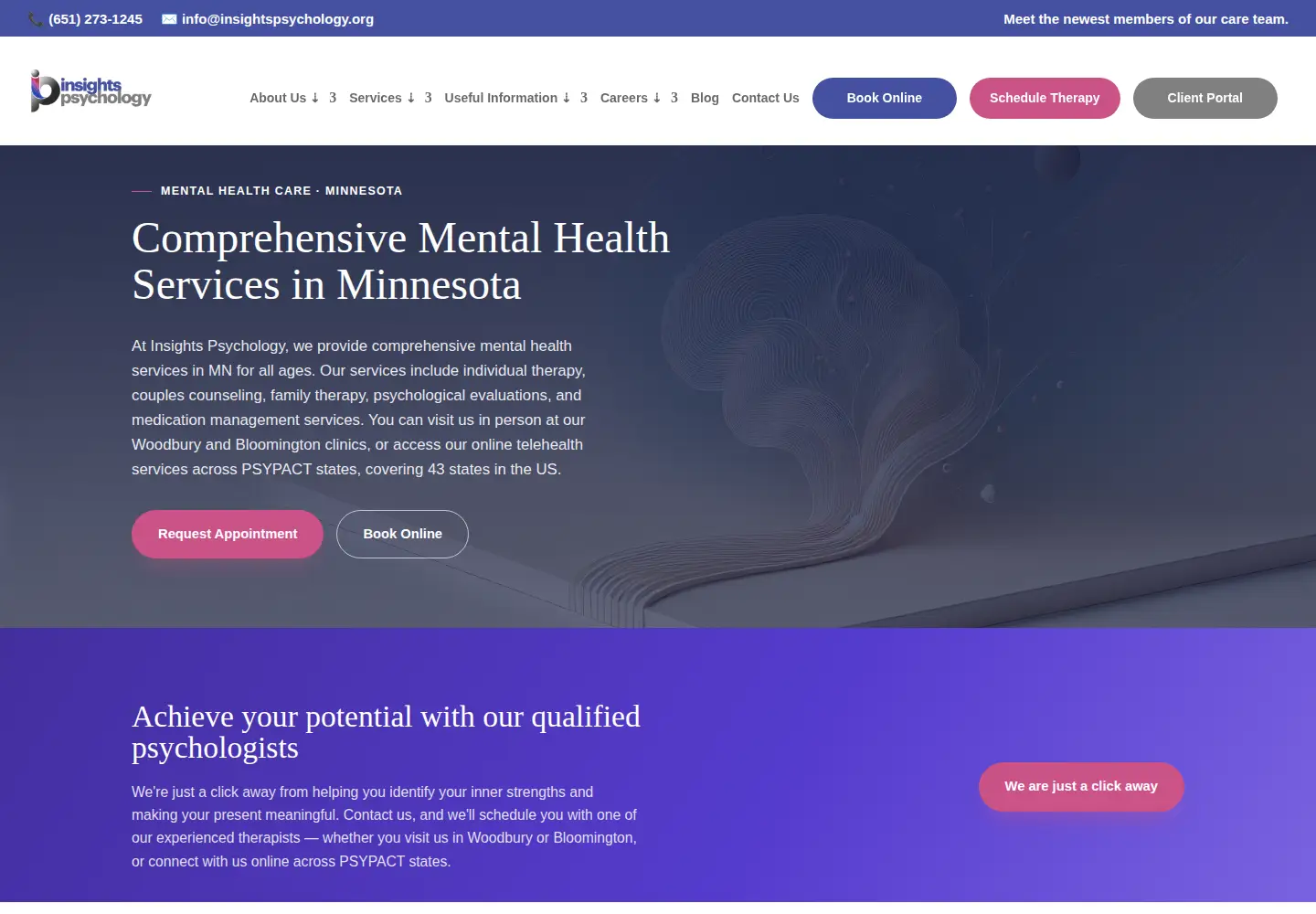 Screenshot of insightspsychology.org