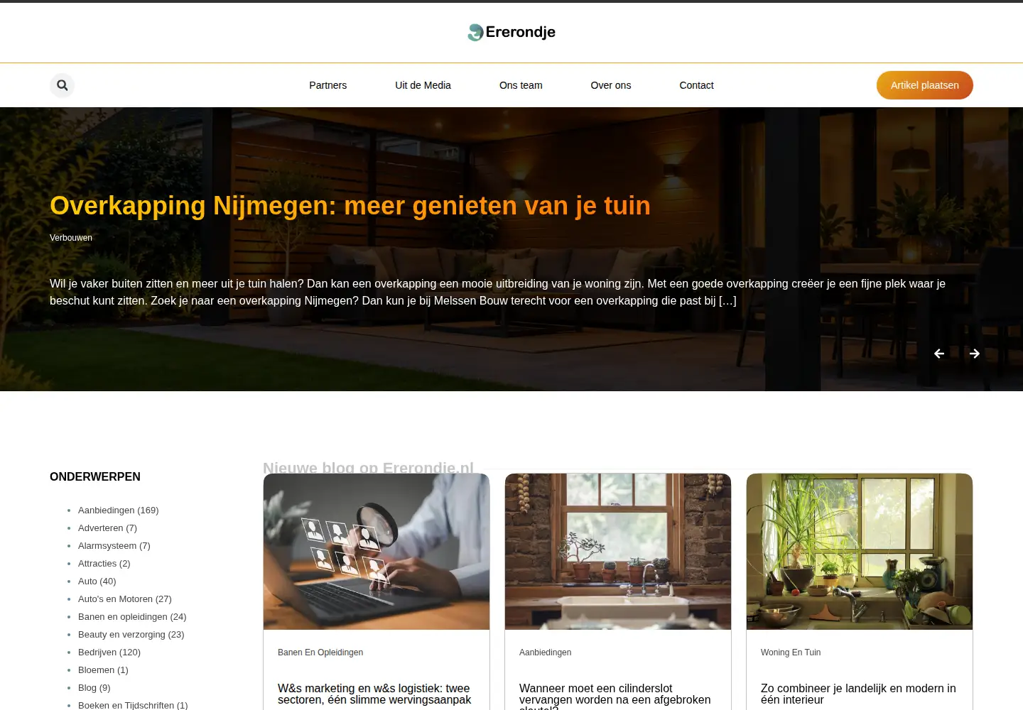 Screenshot of ererondje.nl
