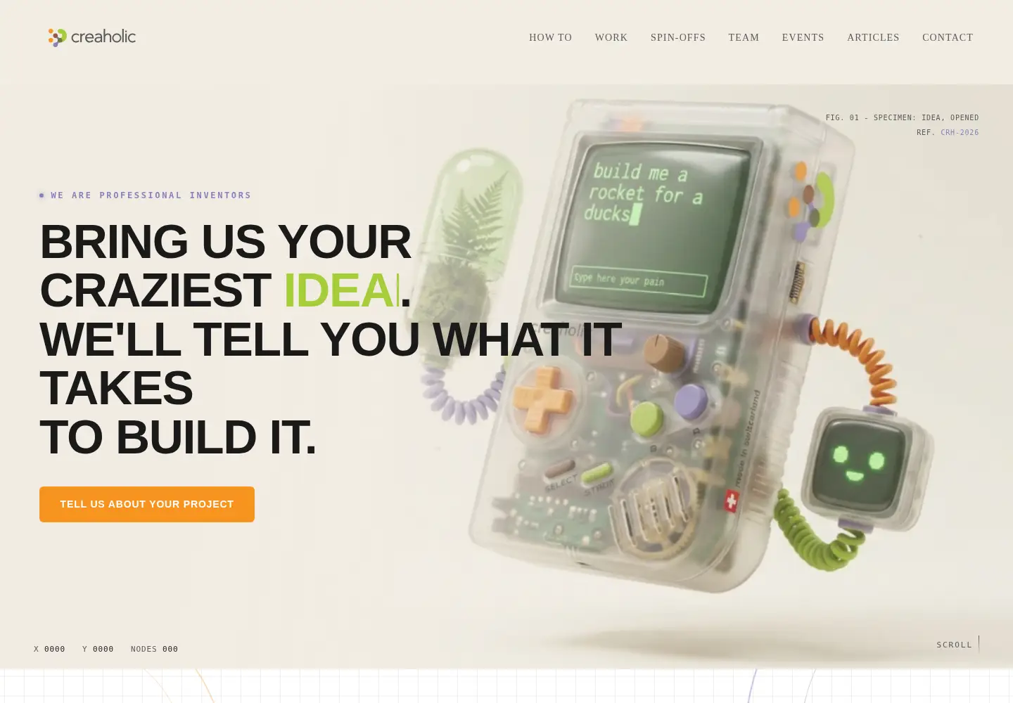 Captured homepage of creaholic.com in the current scan