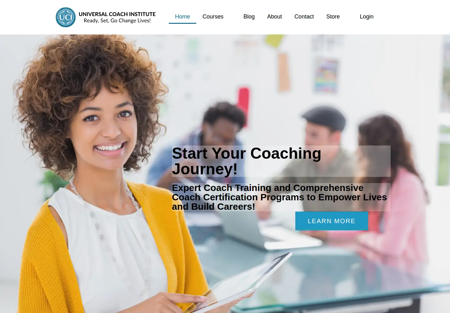 Screenshot of universalcoachinstitute.com