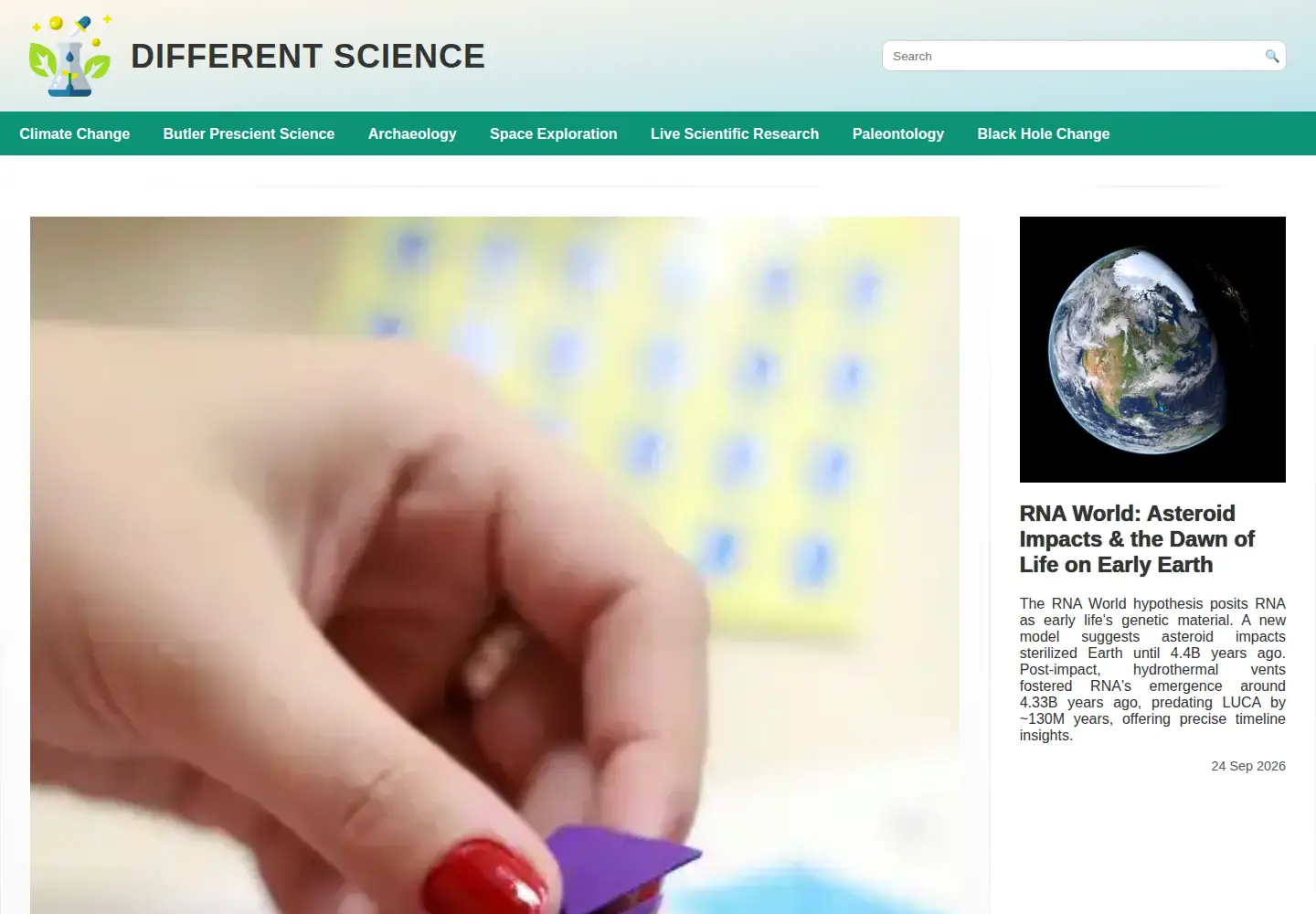 Screenshot of differentscience.com
