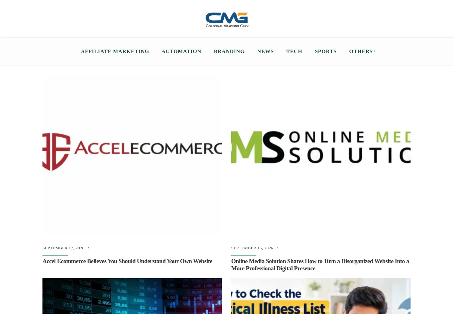 Screenshot of corporatemarketingguide.com