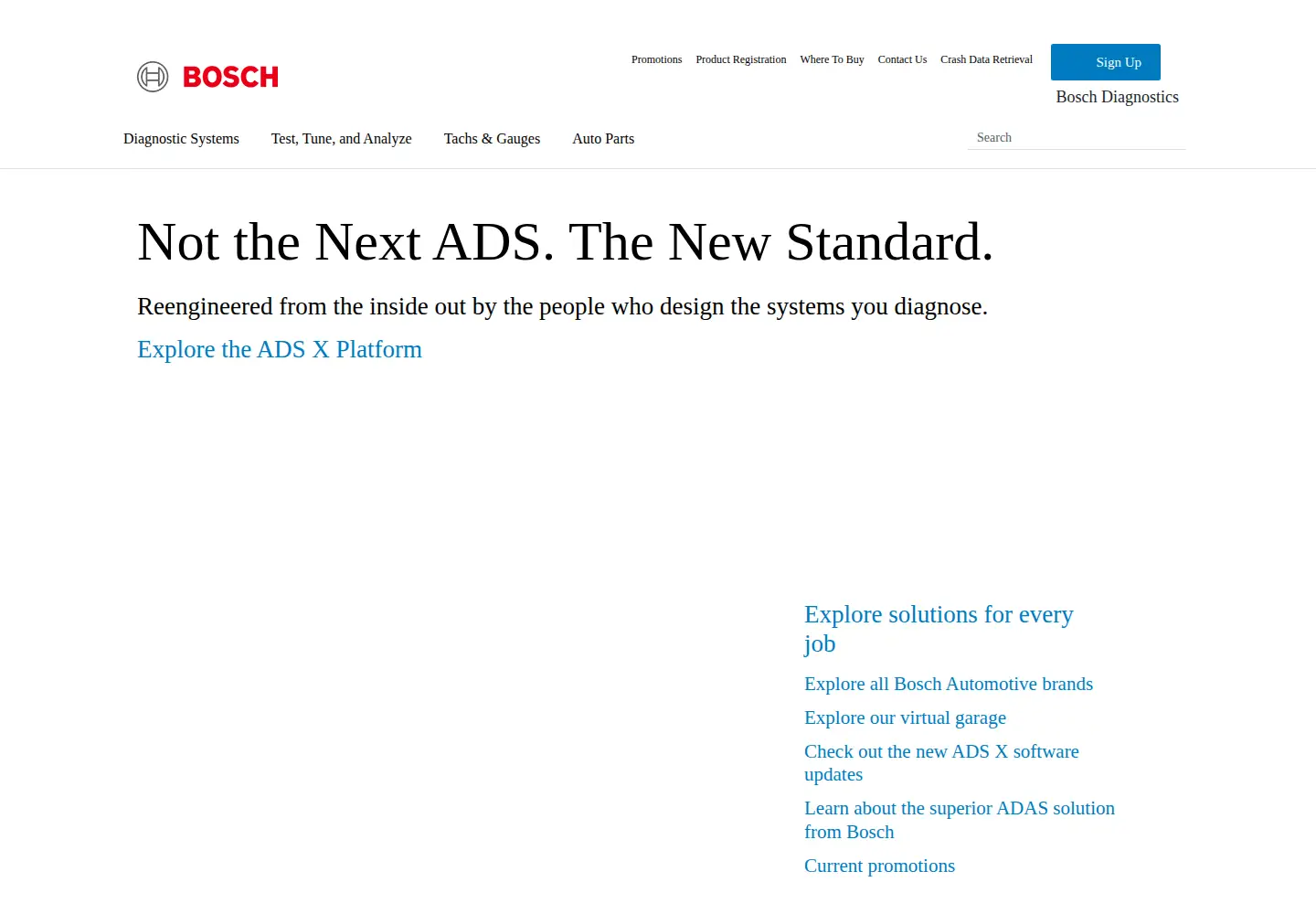 Screenshot of boschdiagnostics.com