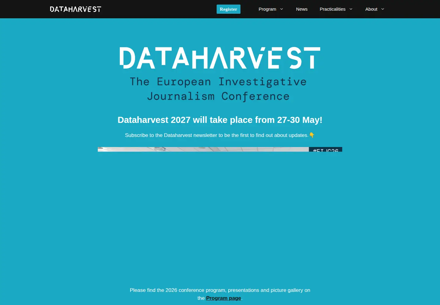 Screenshot of dataharvest.eu