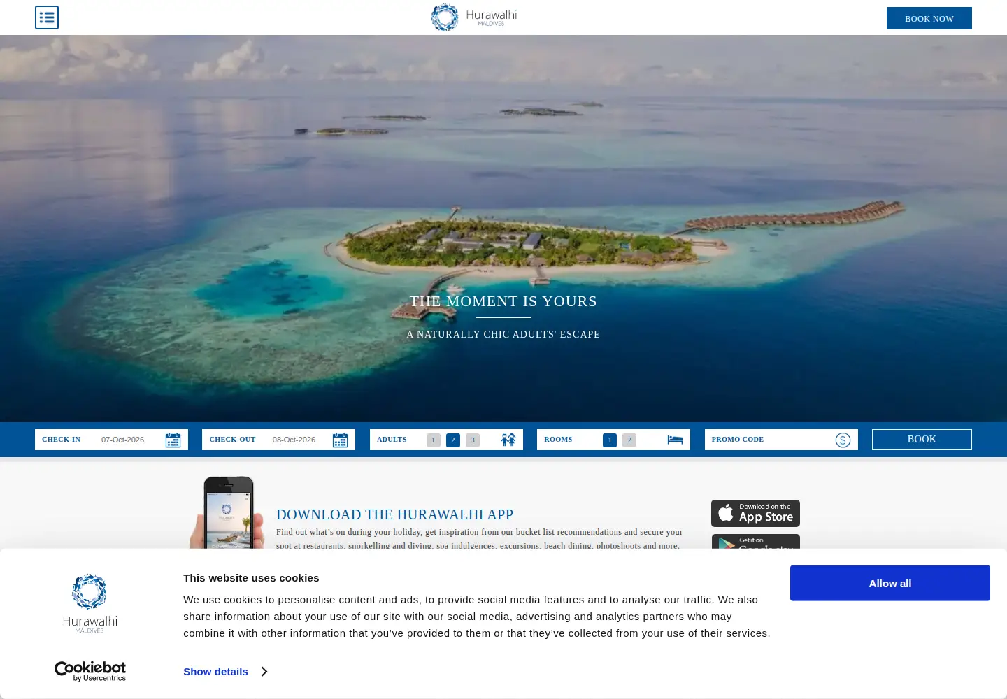 Screenshot of hurawalhi.com