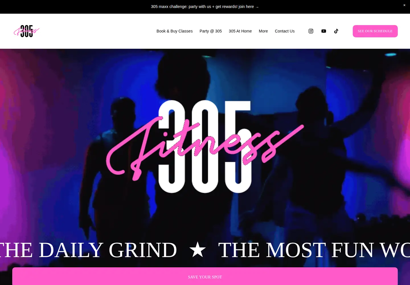 Captured homepage of 305fitness.com in the current scan