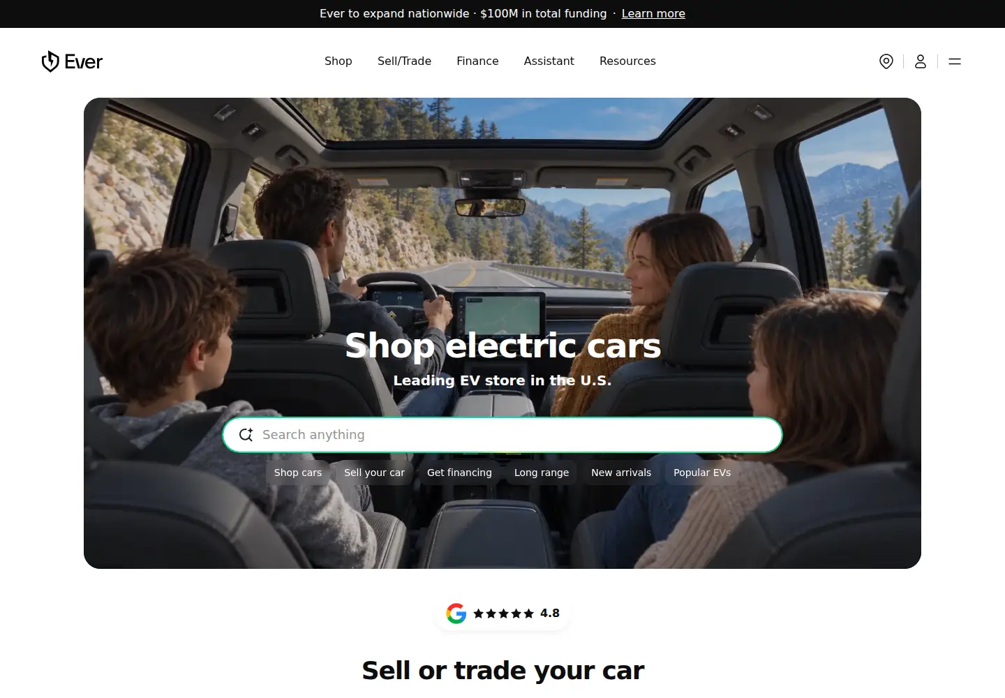 Screenshot of evercars.com