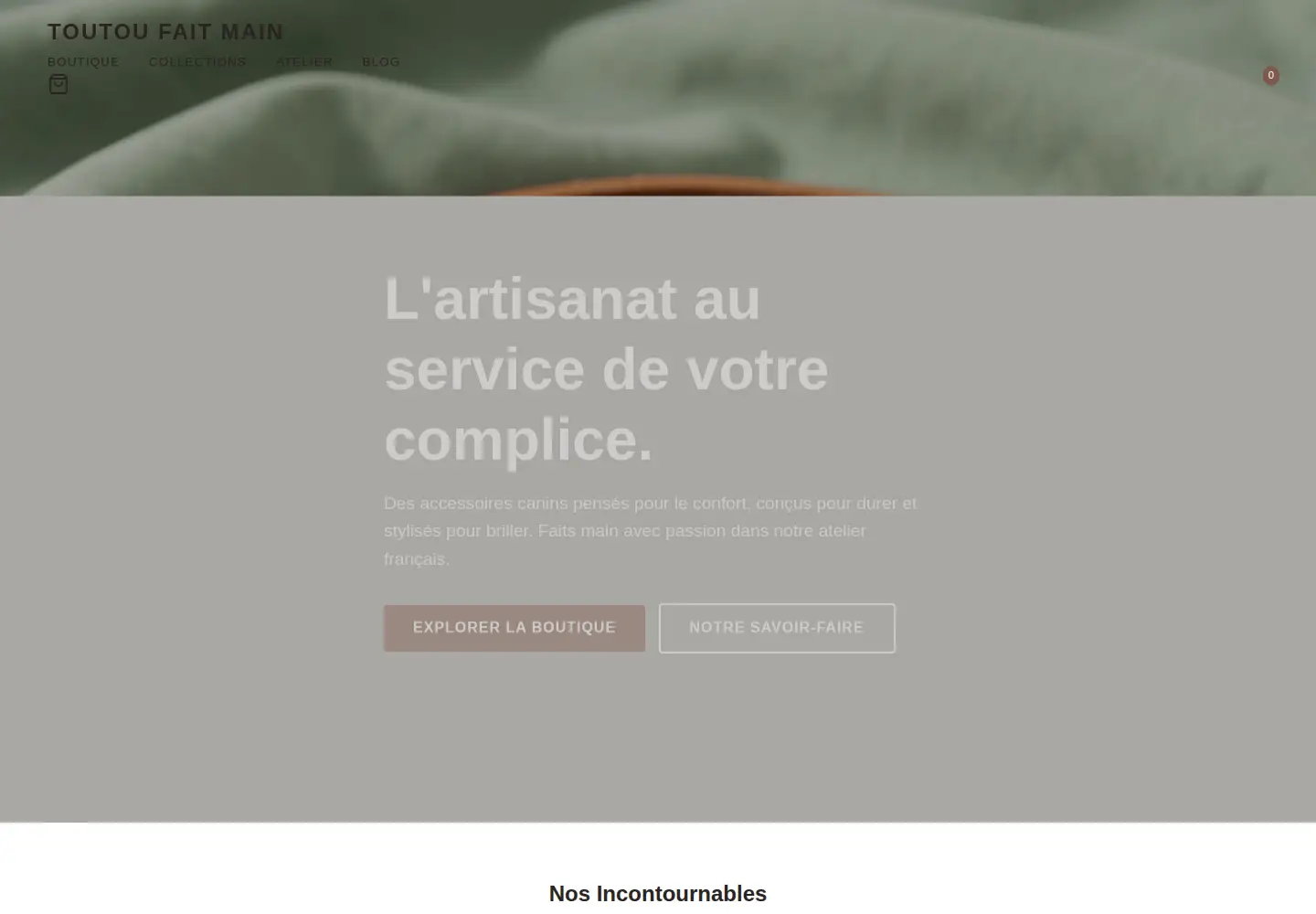 Screenshot of toutou-fait-main.com
