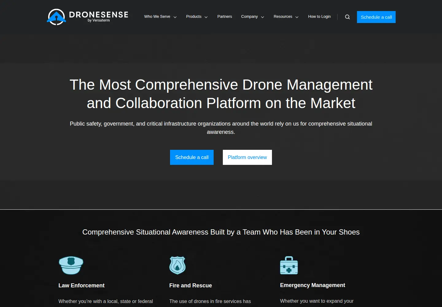 Screenshot of dronesense.com