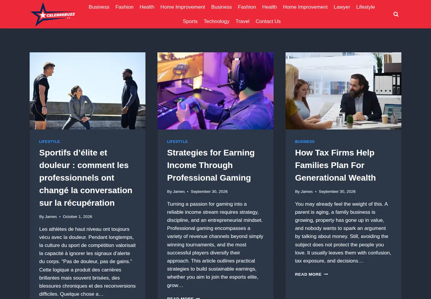 Screenshot of celebrebuzz.com
