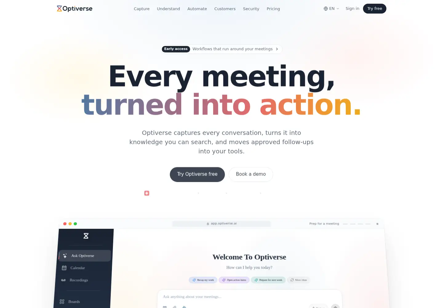 Screenshot of optiverse.ai