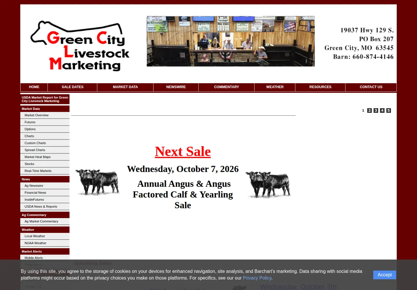 Screenshot of greencitylivestock.com