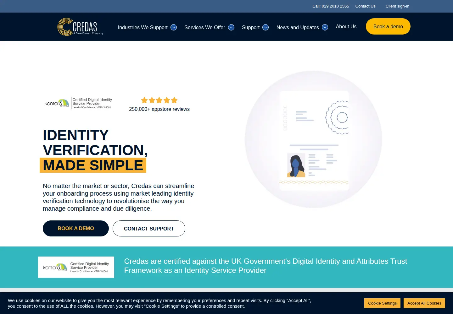 Screenshot of credas.com