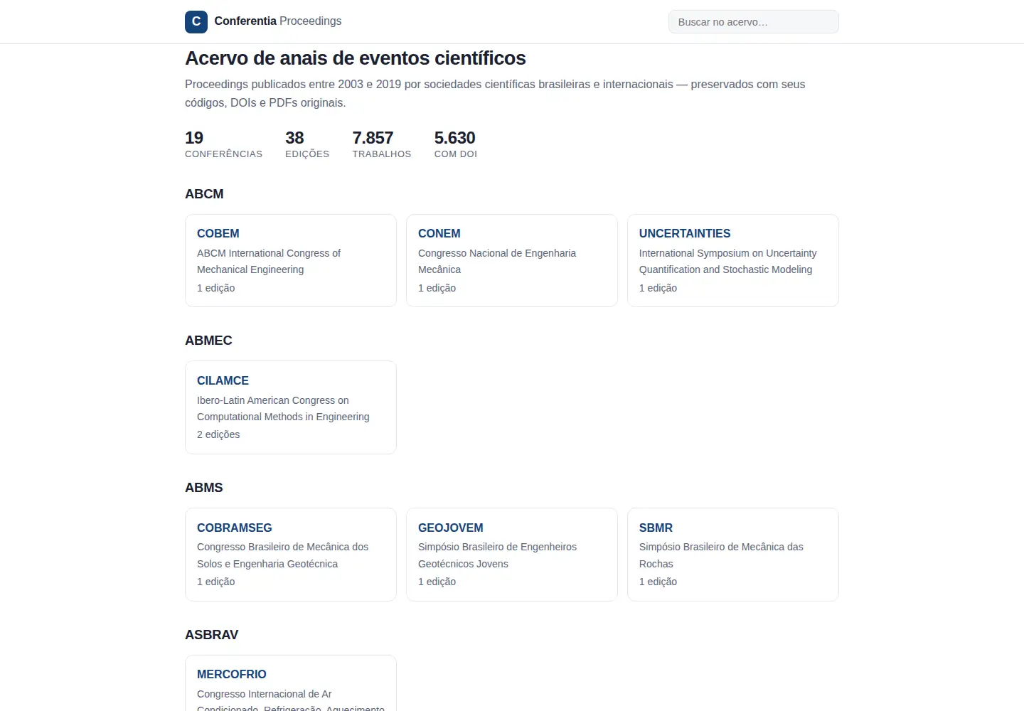 Screenshot of swge.inf.br
